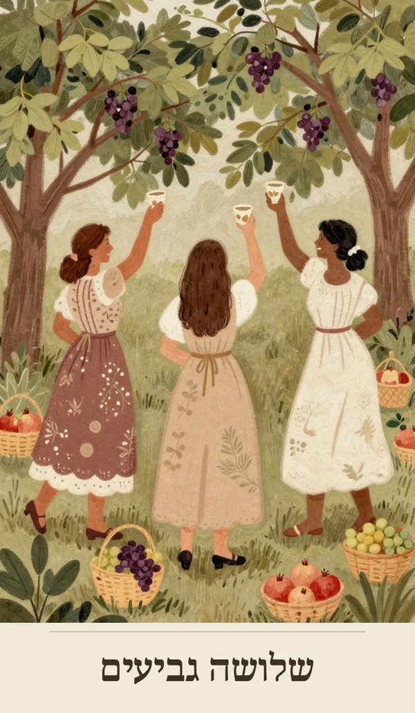 קלף שלושה גביעים (Three of Cups) — חפיסת הטארוט של רוח חכמה