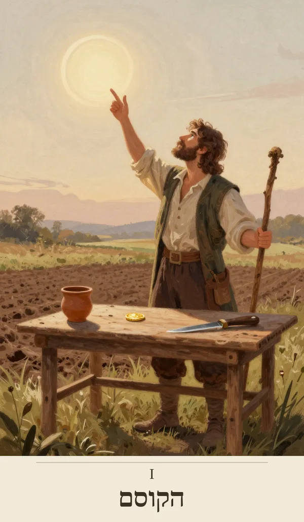 קלף הקוסם (The Magician) — חפיסת הטארוט של רוח חכמה