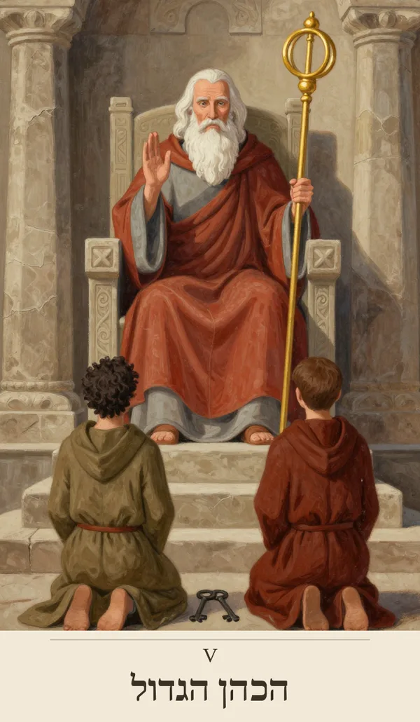 קלף הכהן הגדול (The Hierophant) — חפיסת הטארוט של רוח חכמה