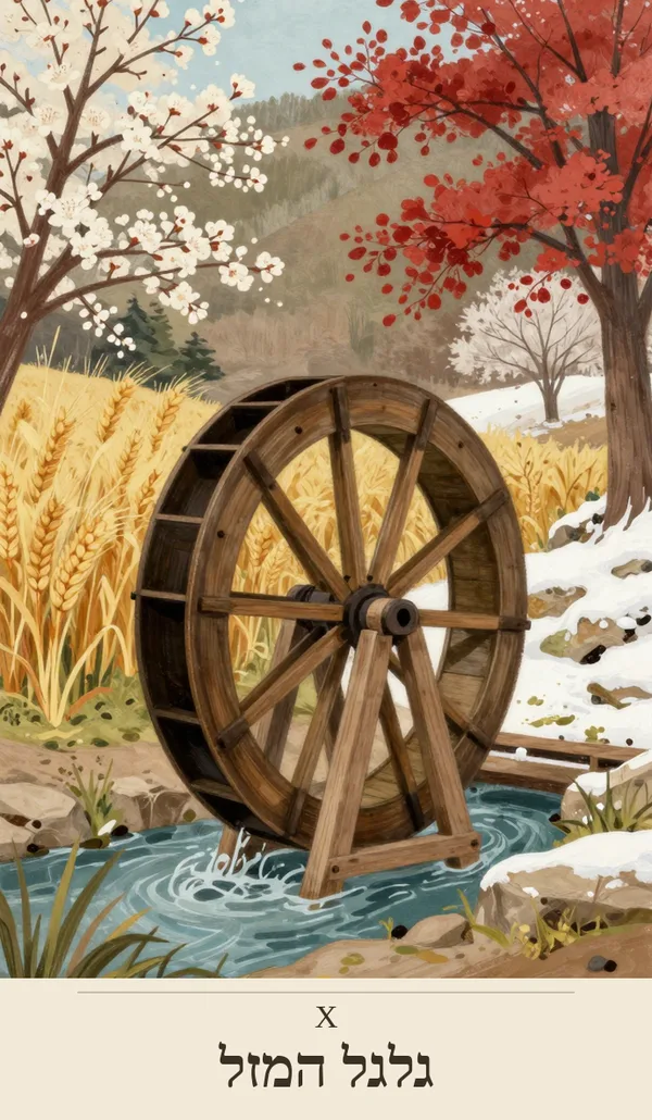 קלף גלגל המזל (The Wheel) — חפיסת הטארוט של רוח חכמה