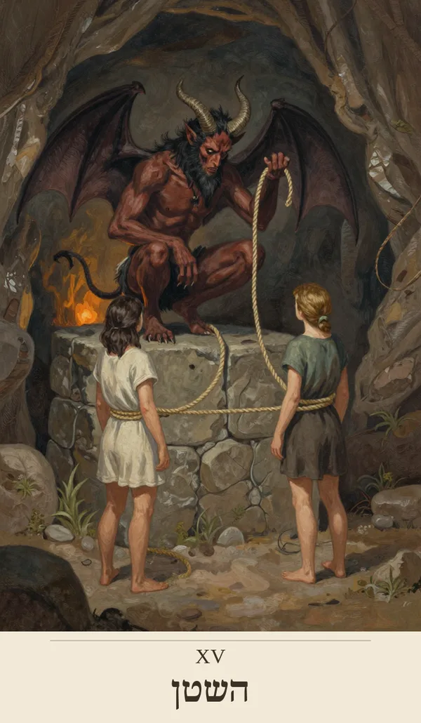 קלף השטן (The Devil) — חפיסת הטארוט של רוח חכמה