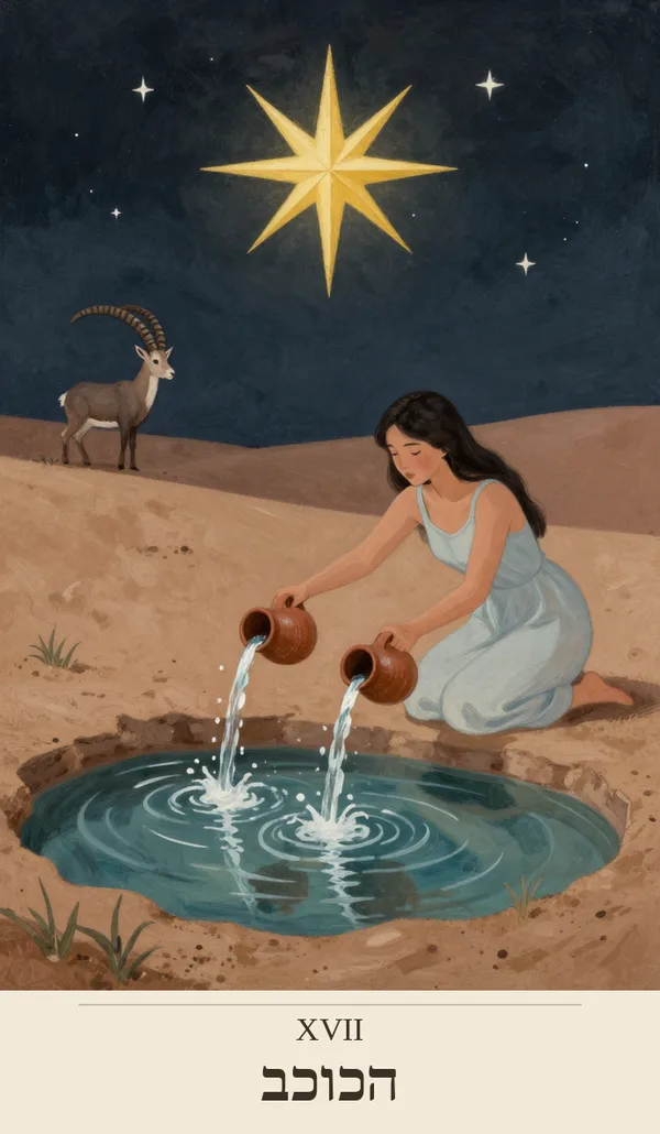 קלף הכוכב (The Star) — חפיסת הטארוט של רוח חכמה