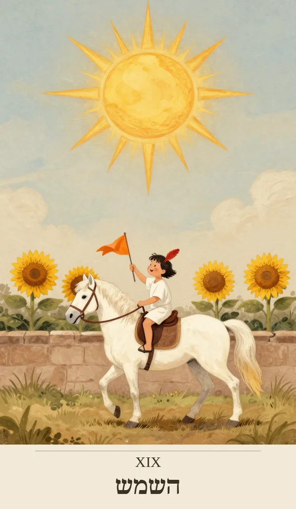 קלף השמש (The Sun) — חפיסת הטארוט של רוח חכמה