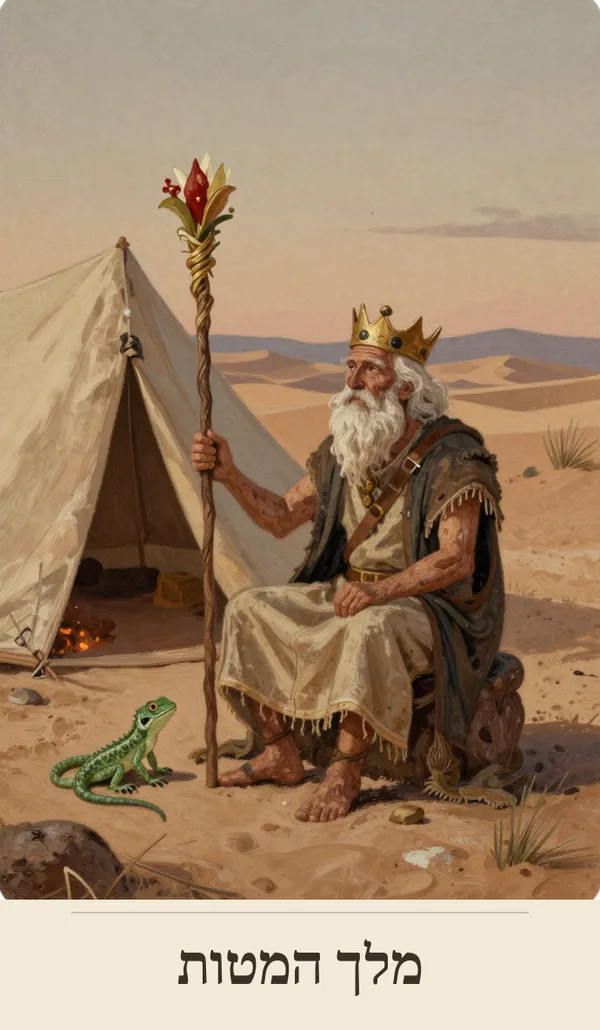 קלף מלך המטות (King of Wands) — חפיסת הטארוט של רוח חכמה